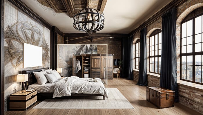 Stylish Industrial Bedroom Decor Ideas