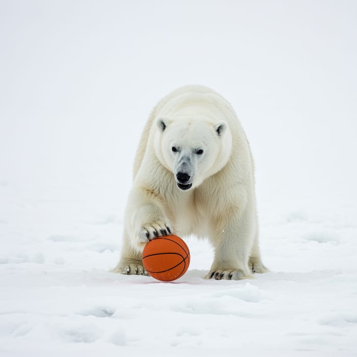 Polar Bear Basketball Fun