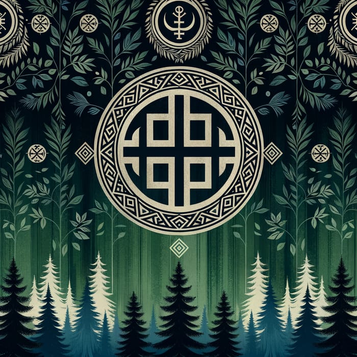 Slavic Symbol Wallpaper - Dark Forest Aesthetic