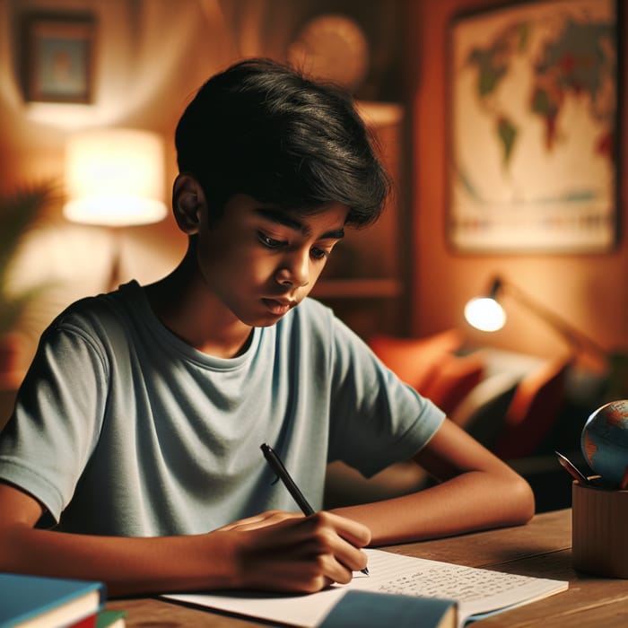 A Boy Writing Questions: Cultivating Curiosity