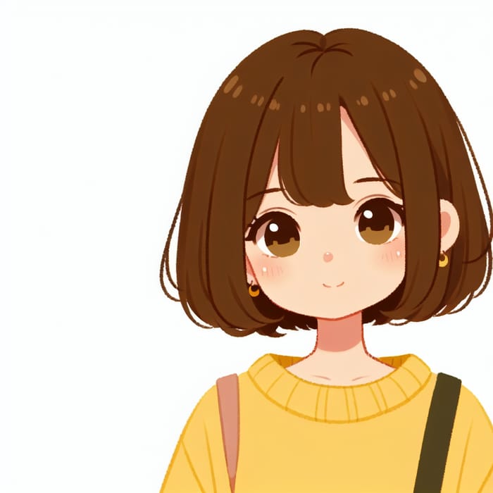 Short Hair Girl in Yellow Sweater