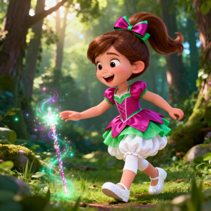 Magical Adventure of a Colorful Girl in 3D Animation Magical Adventure of a Colorful Girl in 3D Animation
