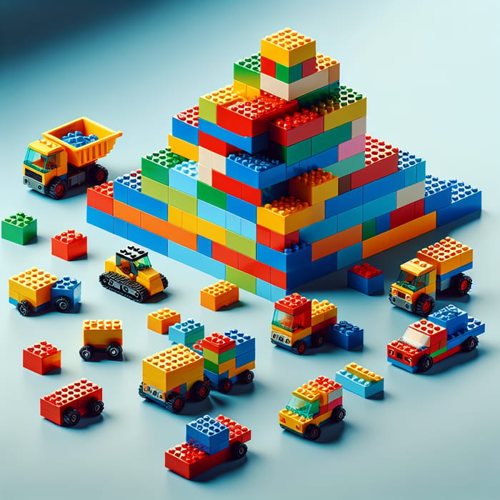 Colorful Lego Bricks: Variety of 11 Shapes and Colors