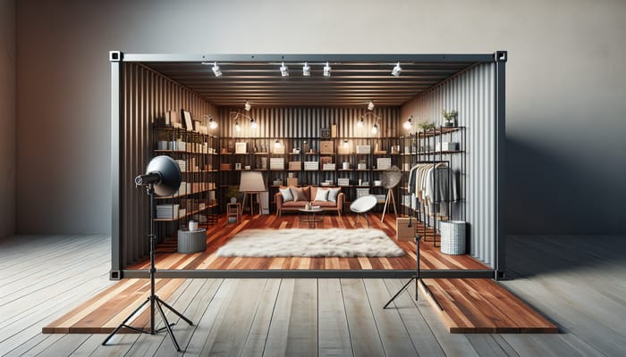 Stylish Storage: Industrial-Modern Shipping Container