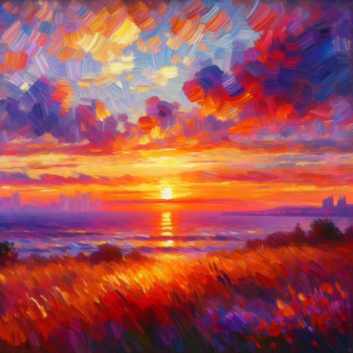 Stunning Impressionist Sunset Artwork