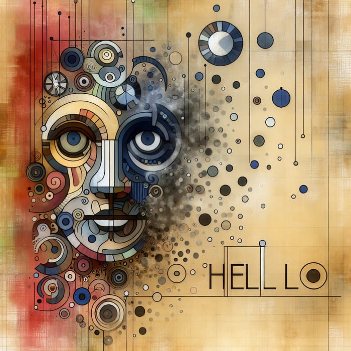 Hello in Abstract Art | Unique Greetings Representation