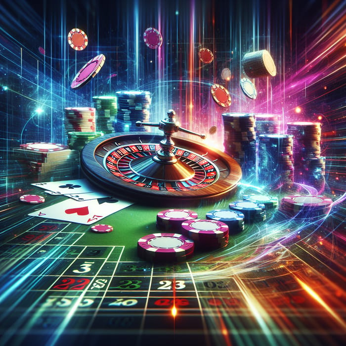 Online Casino Abstract Art: A Digital Universe of Gambling | AI Art  Generator | Easy-Peasy.AI