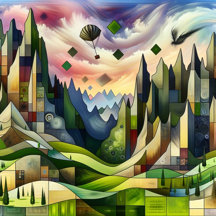 Abstract Mountain Landscape | Dreamlike Nature Art