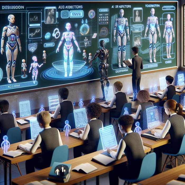 Futuristic Classroom: Students and AI Learning Together