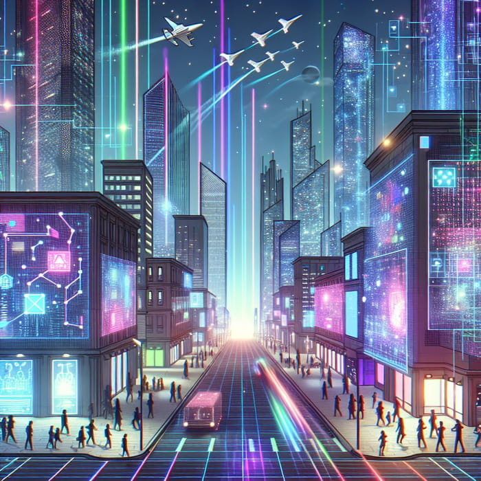 Futuristic Cityscape Digital Art | SINGHA65