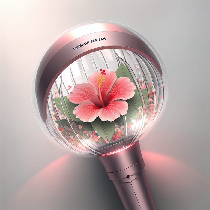 Kpop Hibiscus Flower Lightstick in Glass Cover