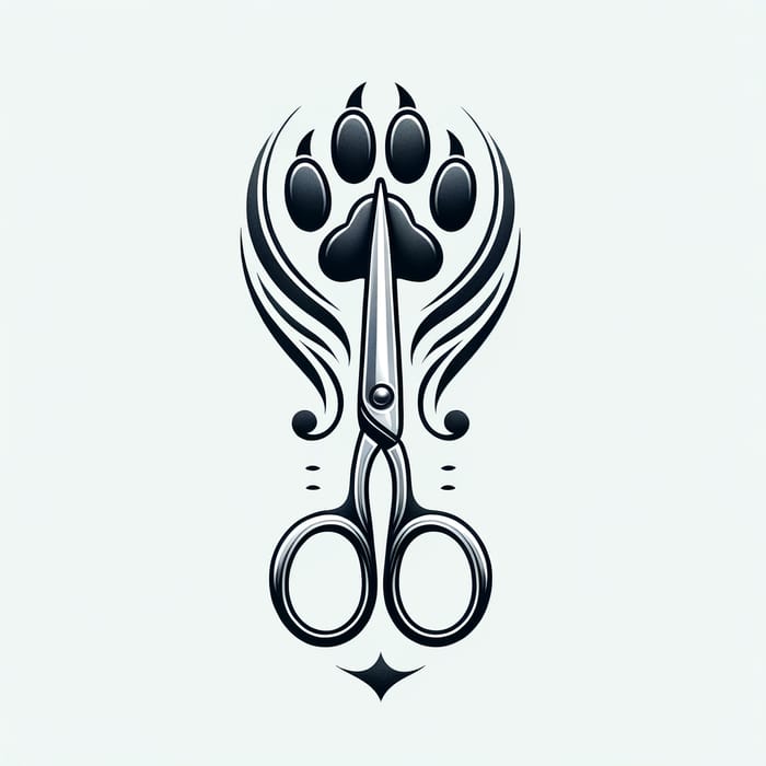 Sophisticated Scissors & Paw Print Logo Design for Tailoring & Pet Care