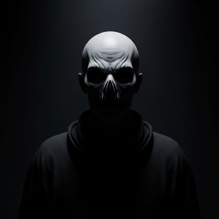Eerie Humanoid Shadow Entity in Lovecraftian Horror