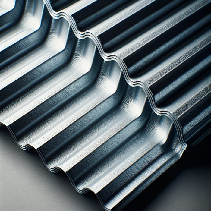 Galvanized Corrugated Metal - Silvery-Gray Finish