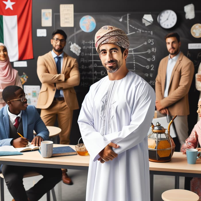 Omani Teacher Leading School Staff Collaboration