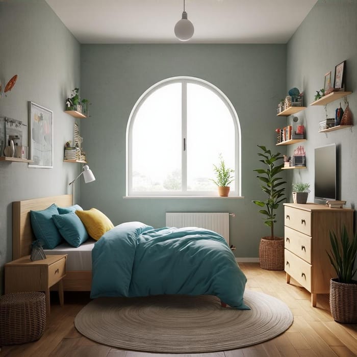 3D Bedroom Design Simulation - Arched Window Style 3D Bedroom Design Simulation - Arched Window Style