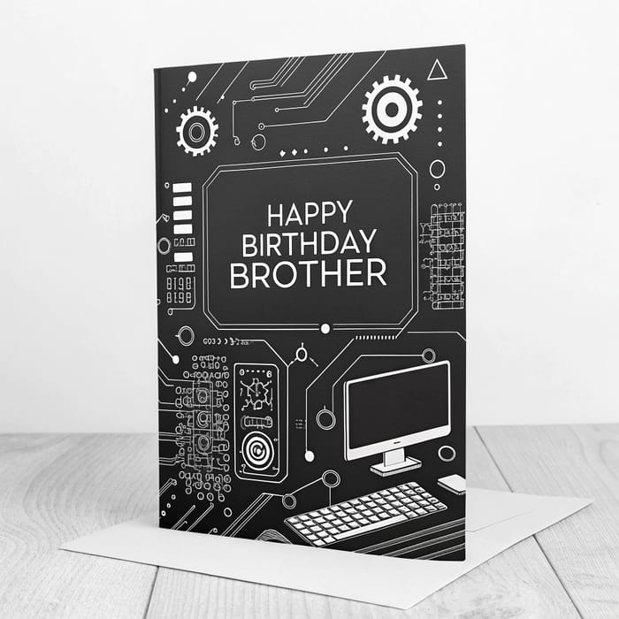 Tech-Themed Birthday Card for Your Brother