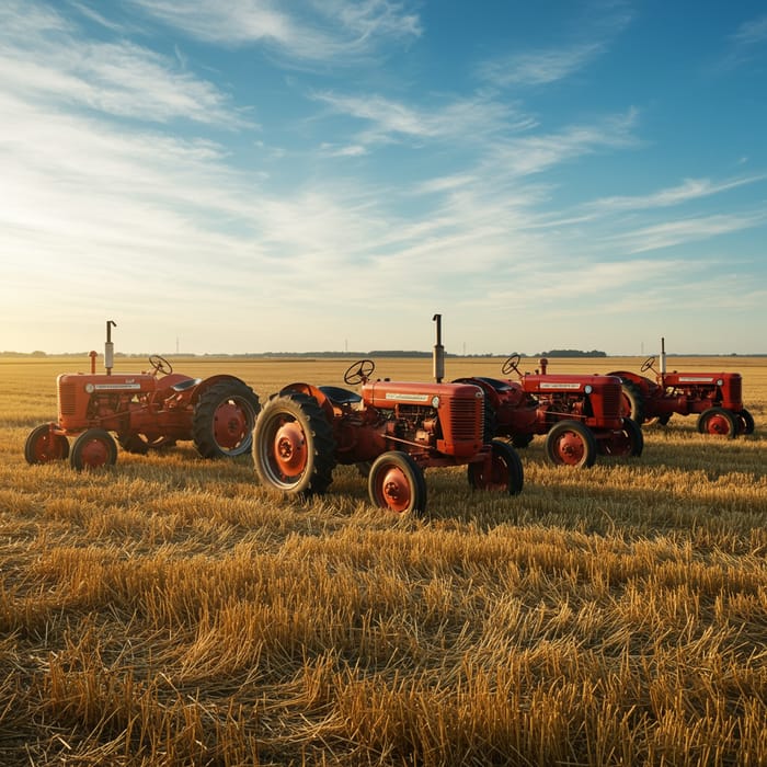 Tractors in a Field: Agriculture's Backbone