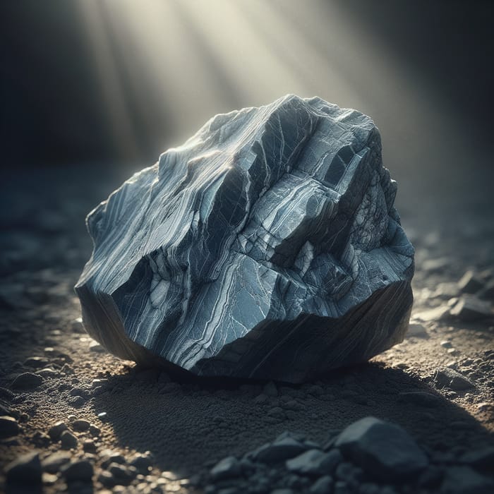 Grey Rock Formation with Intriguing Lighting