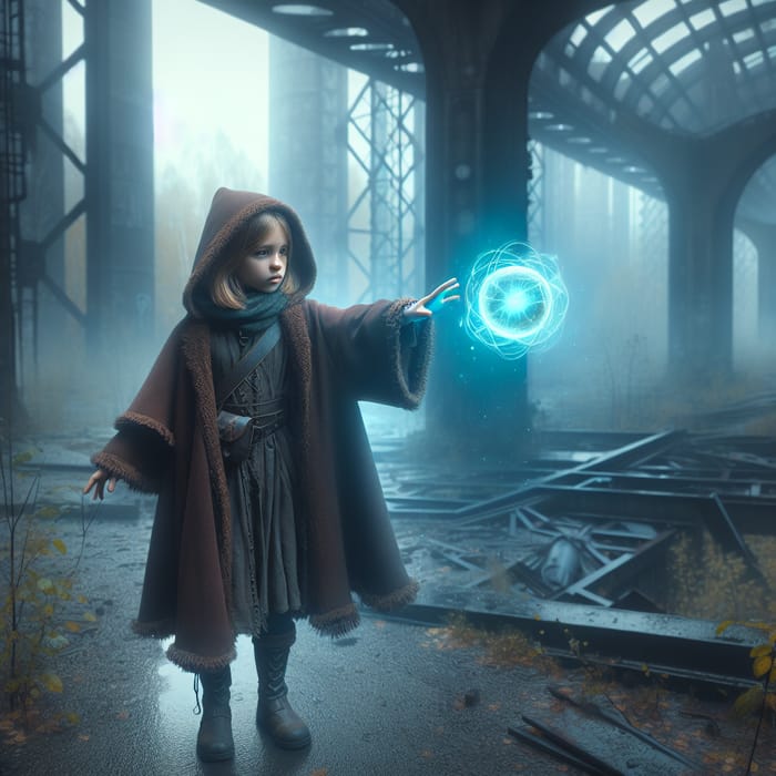 Girl in Brown Cloak Discovers Glowing Artifact in Chernobyl Zone