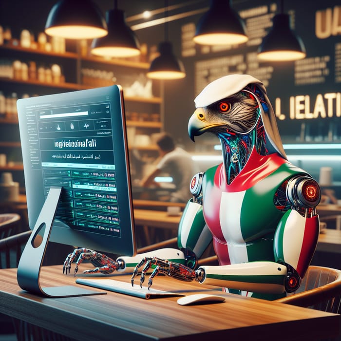 Explore AI with the Digital Falcon in UAE Colors