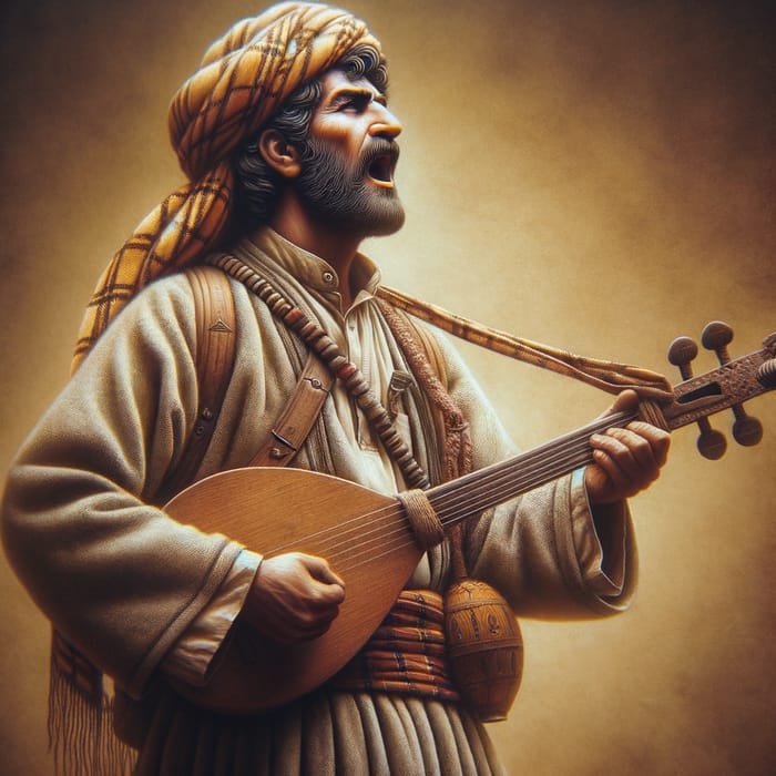 Traditional Kurdish Bard: Kürt Dengbêj ŞAkiro Performance