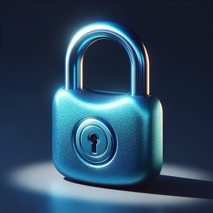 Blue Shimmering Padlock - Stylish Lock Design