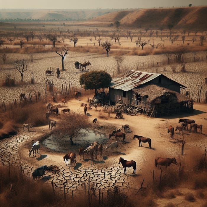 Drought-Stricken Farm in Northeast Brazil