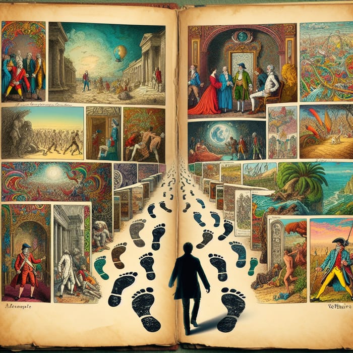 Footsteps of Candide by Voltaire | Artistic Illustrations Footsteps of Candide by Voltaire | Artistic Illustrations