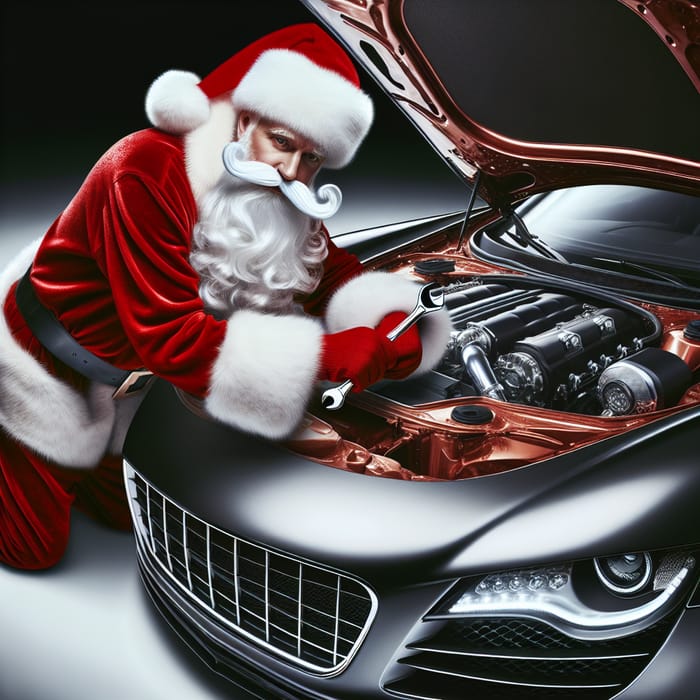 Santa Claus Repairing Expensive Car | Festive Auto Service