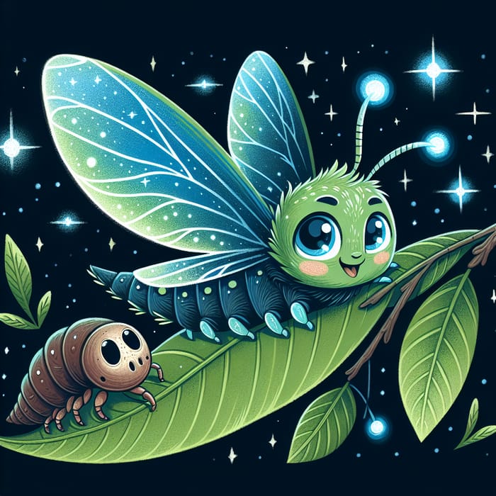 Enchanting Firefly and Cricket in Nighttime Scene