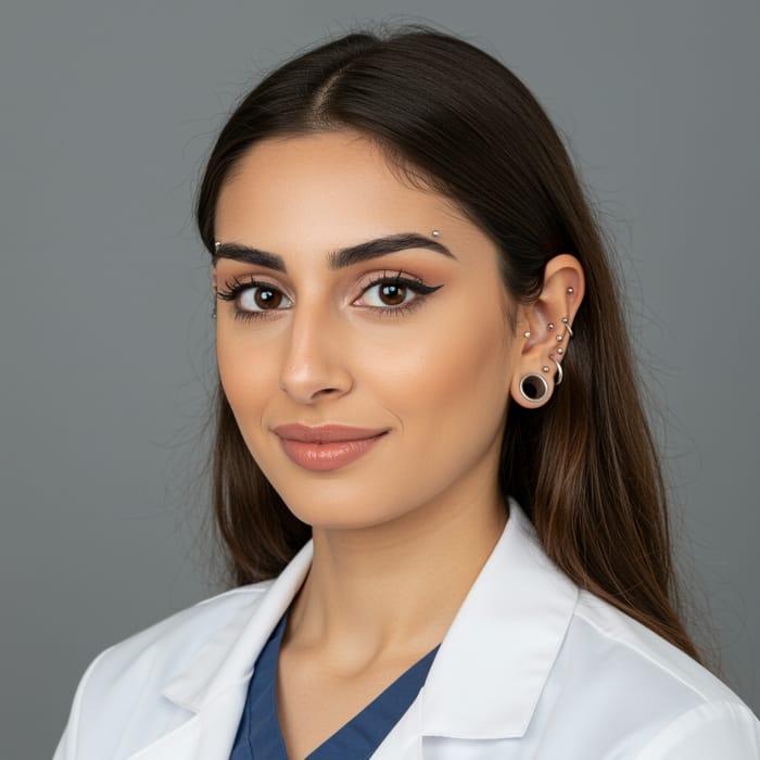 Stunning Palestinian Female Doctor with Unique Piercings