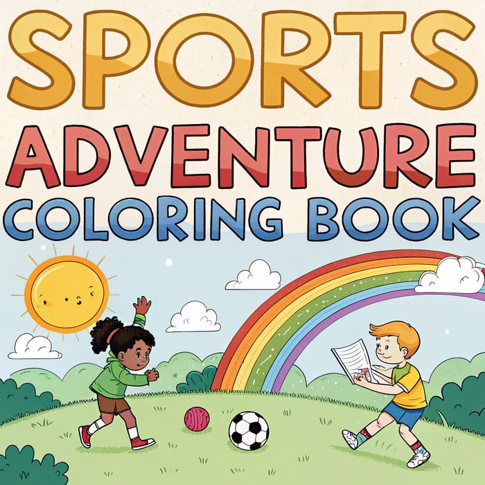 Sports Adventure Coloring Book for Kids