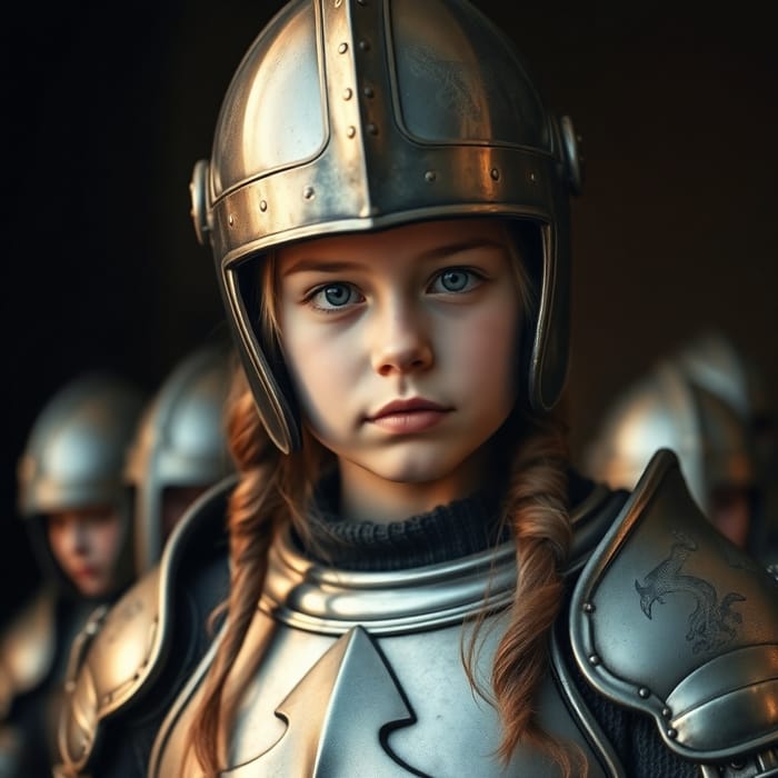 Girl Removes Knight's Helmet: Action in Six Frames