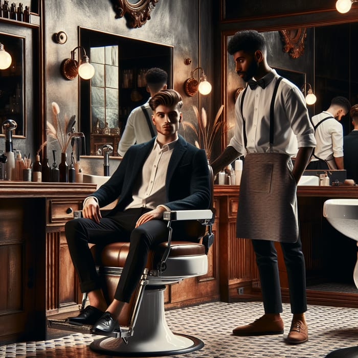 Retro Barber Salon Featuring Vintage Vibes