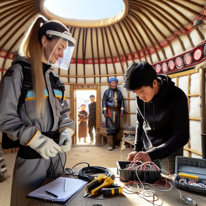 Electrical Safety Work in Ulaanbaatar Ger District