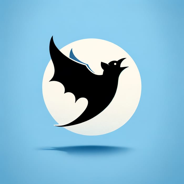 Bat Silhouette in Twitter Logo | Creative Redesign