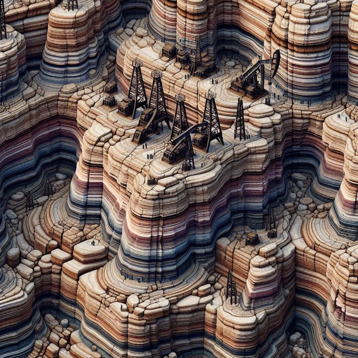 Multi-Layered Rock Textures and Geological Faults