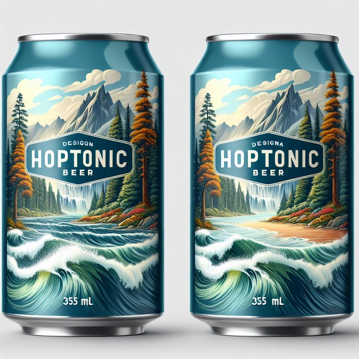 Hoptonic 355ml Beer Can Label Design | Natural Scene