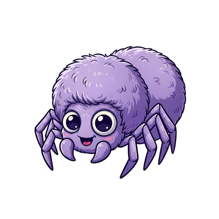 Vibrant Spider Mascot with Afro - Cartoon Art Vibrant Spider Mascot with Afro - Cartoon Art
