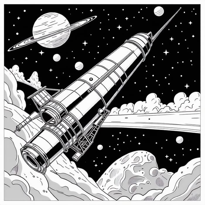 Soviet Satellite Coloring Book Page