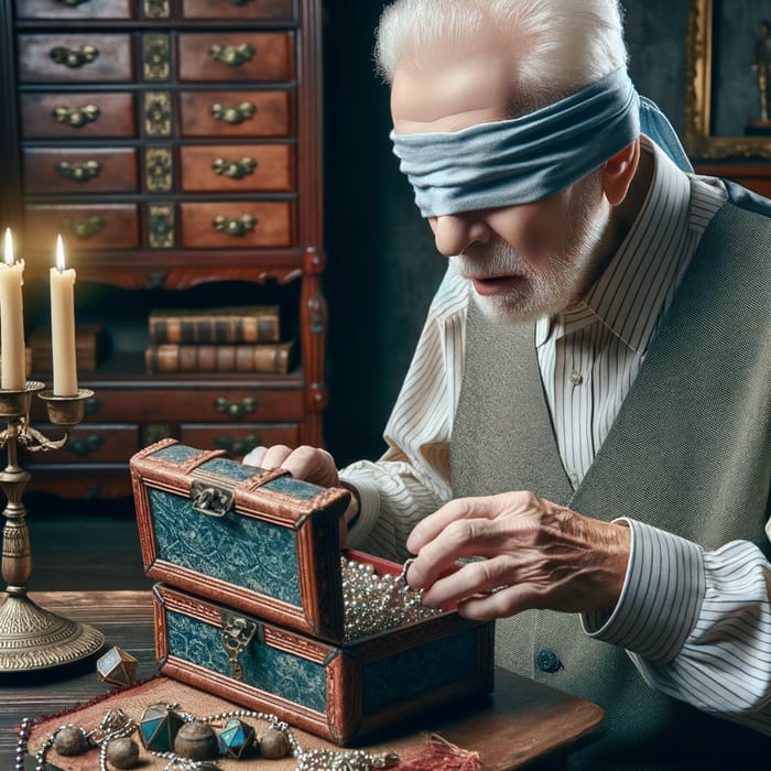 Blind Man in Treasure Trove - Rare Find