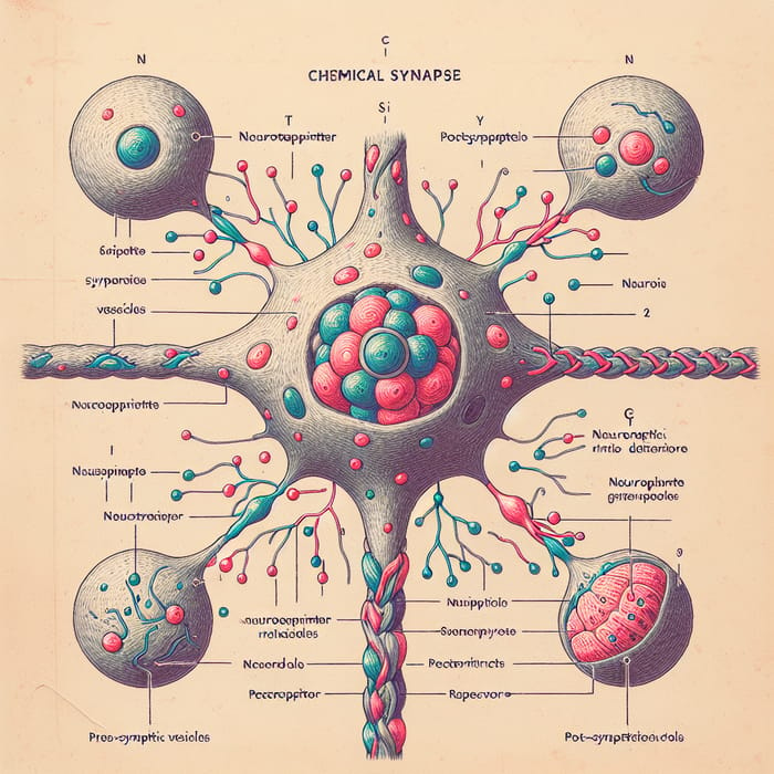 Chemical Synapse: Illustration of Neuron Communication