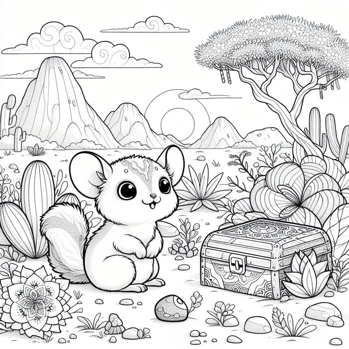 Wild Spirit: A Retro Jerboa Coloring Book for Kids