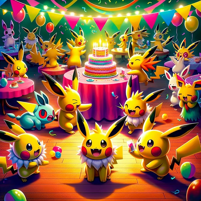 Pikachu Pokémon Party: A Joyful Celebration