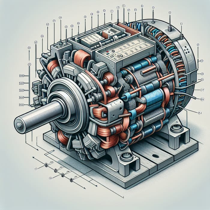 Detailed Induction Motor Diagram - Working Principle Explained