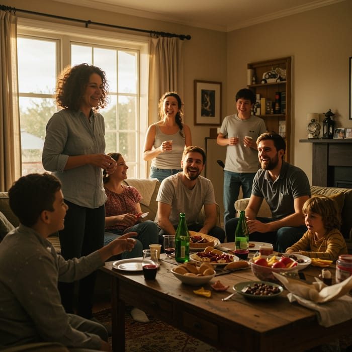 Casual Family Gatherings at Home