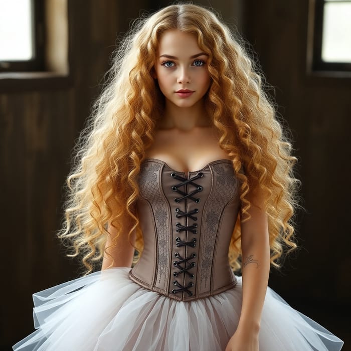 Young Girl in Corset and Tutu: A Stunning Portrait