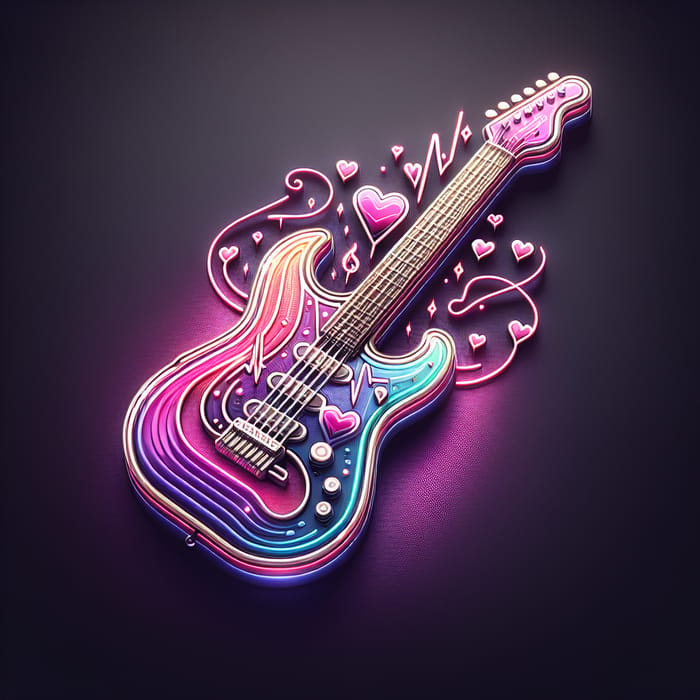 Modern Electric Guitar Logo Design - Azem