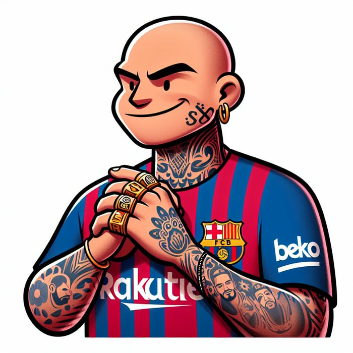 Hispanic Rapper with Barcelona Shirt | Disney Style